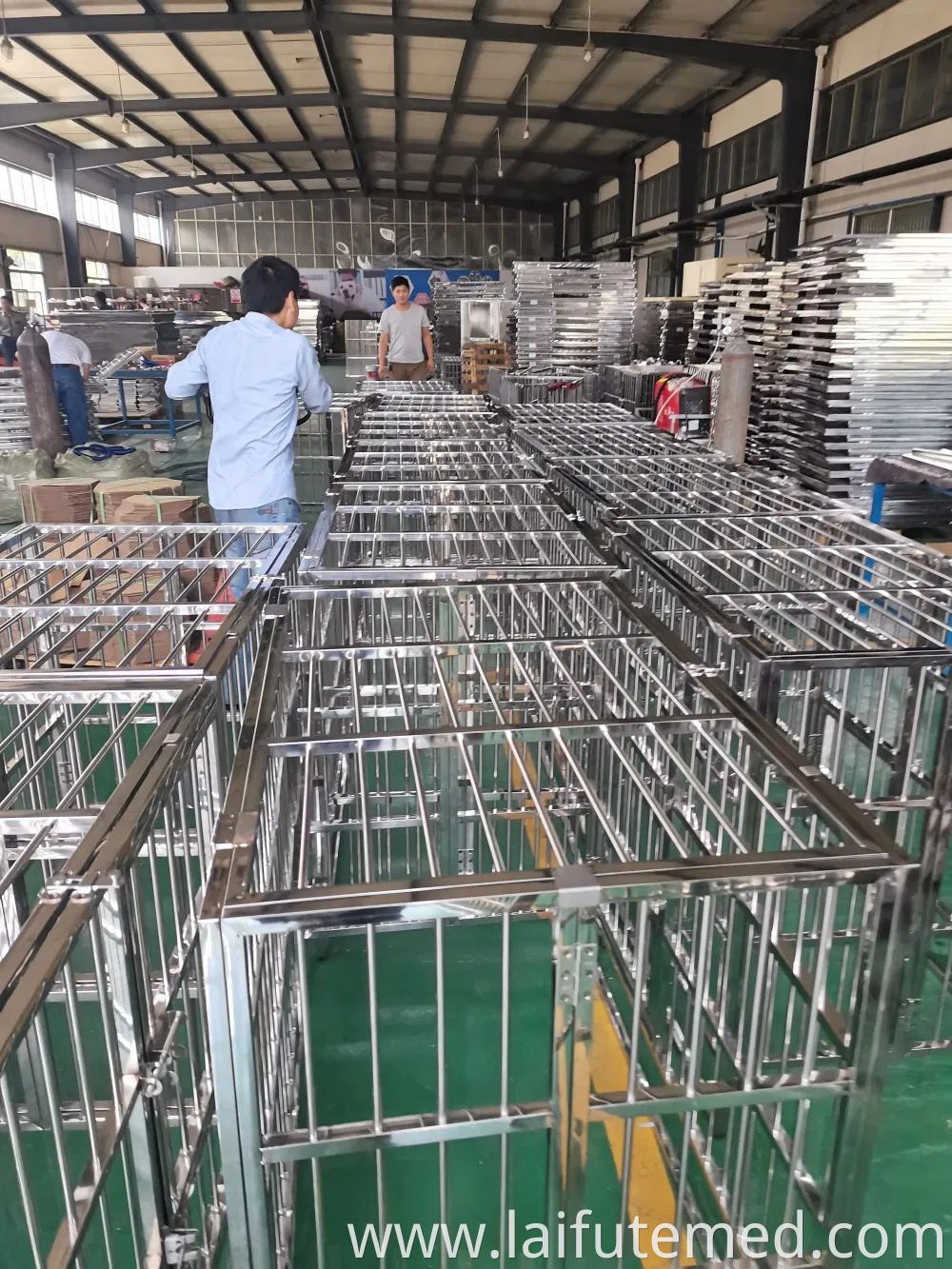 High Quality Veterinary Medical Stainless Steel Animal Cage Veterinary Oxygen Cage Veterinary Cages for Dog Cat Vet Clinic